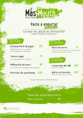 Menu Le Mas Mouth - Plat a emporter