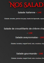 Menu Du côté de chez Fred - Les salades