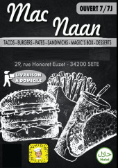Menu Mac Naan - Carte et menu Mac Naan  Sète