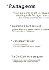Menu Quai d'en Face & Quai d'Après - Partageons