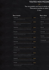 Menu Pizza Margot - Les pizzas