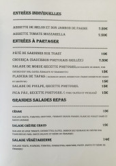 Menu Portugril - Les entrées et salades