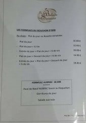 Menu Le Bouchon d'Orb - Les formules