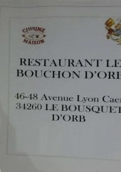 Menu Le Bouchon d'Orb - Carte et menu Le Bouchon d'Orb Le Bousquet d'Orb