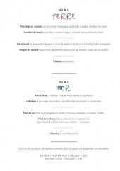 Menu Gus - Kitchen by La Dune - Les menus Terre et Mer 