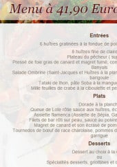 Menu L'ombrine - Le menu a 41.90