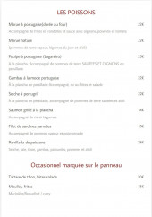 Menu Portugril LGM - Les poissons