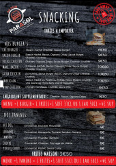 Menu Au Pain Parasol - Snacking