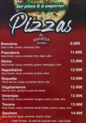 Menu Bodéga Amnésia - Les pizzas