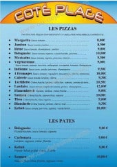 Menu Côté plage - Les pizzas et pates
