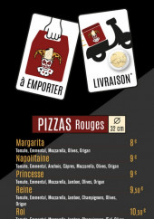Menu Les As du Goût - Les pizzas rouges