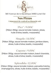 Menu Le 869 event - Les pizzas