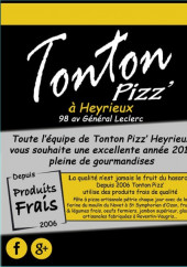 Menu Tonton Pizz' - Carte et menu Tonton Pizz saint just
