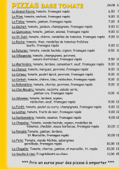Menu Tonton Pizz' - Les pizzas bases tomates