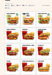 Menu Burger King - Les menus