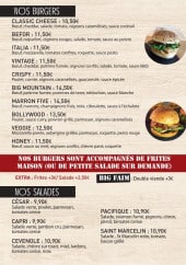 Menu Burgerstore&Pizzateca - Les burgers et salades