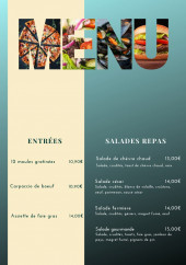 Menu La jetée - Entrées et salades repas
