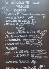 Menu Guinguette Roquebrun - La carte du soir