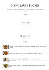 Menu Flores'sens - Menu pause flores