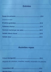 Menu La Guinguette - Entrées et assiettes 