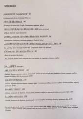 Menu L'ostello - Les entrées et salades