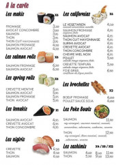 Menu Sushi Mood - La carte