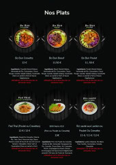 Menu Thaï Mini - Les plats