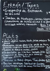 Menu Le p'tit resto - La carte