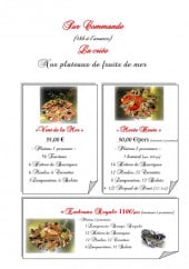 Menu Entre Terre et Mer - Les plateaux de fruits de mer 