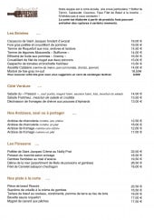 Menu Le pressoir - entrées, plats, poissons, ...