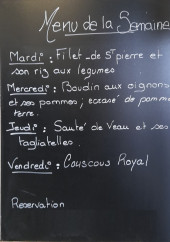 Menu Bar Les Pradéennes - Un exemple de plats de la semaine