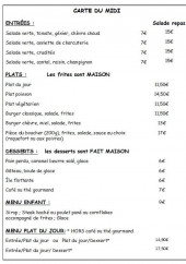 Menu Le Tentation - Carte du midi