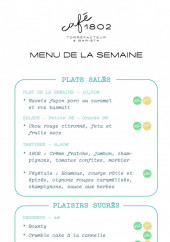 Menu Café 1802 - Menu