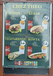 Menu Chez Théo - Falafel,  kebab et  kofta,......