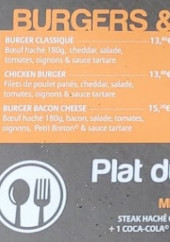 Menu Cot'&Gourmand - Les burgers, tartares et menu enfant
