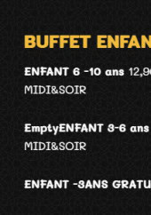 Menu Grill'inn - Buffet enfant