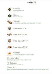 Menu Hanami Ramen - Les entrées