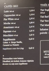 Menu Pret A Manger - Les boissons