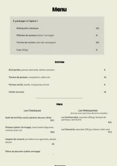 Menu Robiquette - Les menus