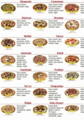 Menu La Pia'za - Nos Pizzas