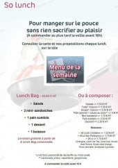 Menu So Exquis - So lunch