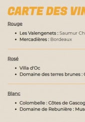 Menu Roche k'fée - les vins