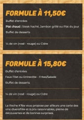 Menu Roche k'fée - Les formules