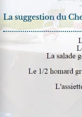 Menu La Pointe du Grouin - La suggestion du chef