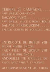 Menu Le Pressoir des Cherbault - Les entrées et les plats