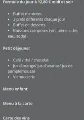 Menu La p'tite fringale - Les menus
