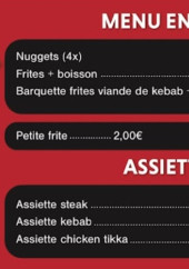 Menu Istanbul Kebab - Les assiettes et menus enfant