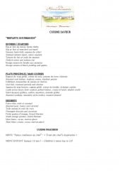 Menu La Grassinais - La cuisine saveur