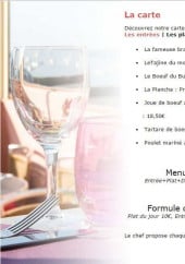 Menu Le Bulot - Les plats