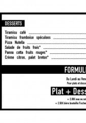 Menu WhiteFields - desserts, formules